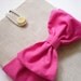MacBook Air cover 11 / 13 inches , MacBook Air case / sleeve Natural canvas, Fuchsia pink bow