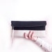 Clutch purse Faux leather , Black and Creamy Beige