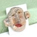 Ceramic wall art face - ceramic face - ceramic art - handmade ceramic