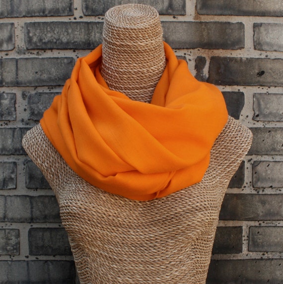 Bright Orange Scarf CLEARANCE SALE . Womens by sevgishawls