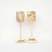 Set of 2 Christmas Glass Tea Light Candle Holders / Christmas Home Decor / Vintage Angels