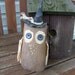 Witchy Owl Primitive Grungy Fabric Shelf Sitter/ Doll For Autumn and Halloween