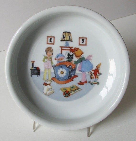 Antique BABY DISH Made in Germany Porcelain by TransferofTreasures
