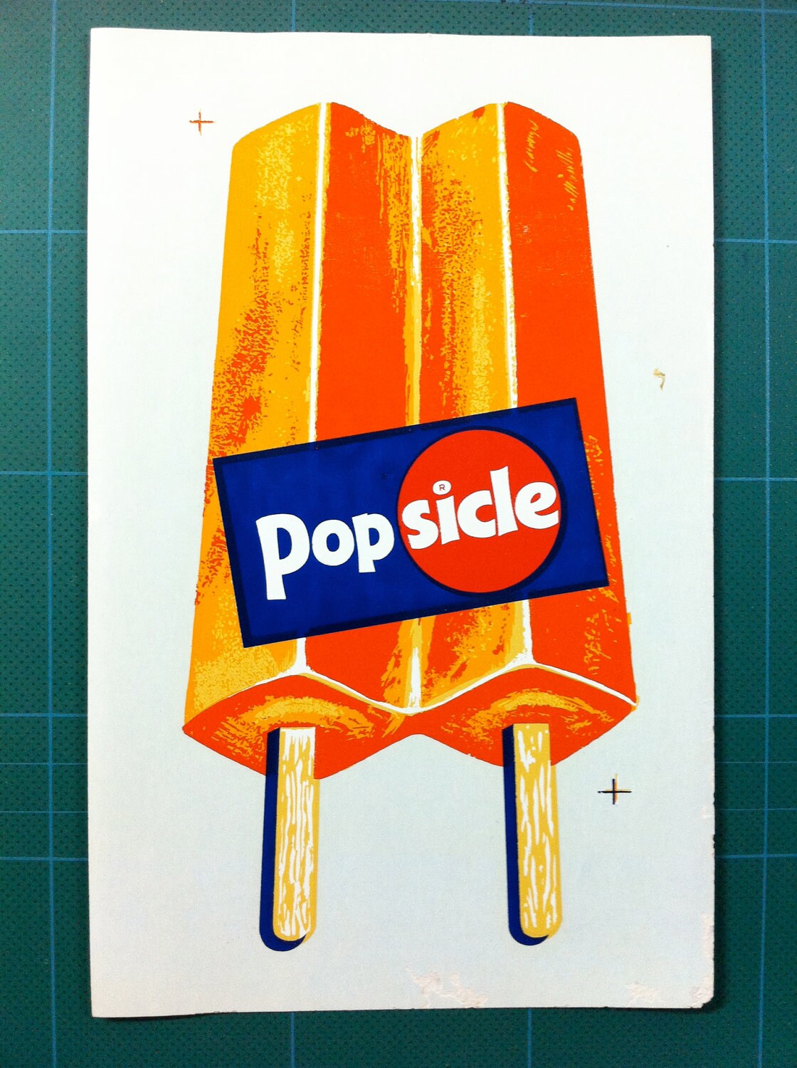 Vintage Popsicle Ice Cream Truck Decal Advertising Frameable
