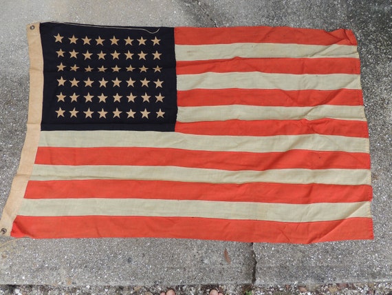 Large Antique 48 Star United States Flag by ShastaVintage on Etsy