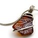 Pendant - Pelican on Brown Glass