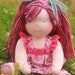 Waldorf inspired doll called Betsie, 16" tall soft cloth doll toy