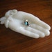 Antique Milk Glass Hand Ring Holder with Leaf and Flower Design