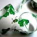 Clovers Cotton Ribbon Trim, Green / White, 7/8" inch wide, 1 yard, For Scrapbook, Decor, Accessories, Mixed Media