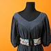 Stunning Vintage 1970's Gauze Mexican Gypsy Bohemian Hippie Princess Festival Dress