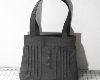 Customizable Pintuck Purse with Buttons -- Choose Your Color