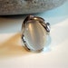 Vintage White Moonstone and Silver Ring Size 8