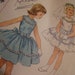 Vintage 1950s Simplicity 1900 Child's Dress Sewing Pattern, Size 3