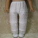 WHITE REGENCY PANTALETTES for Caroline or any American Girl Dolls like Cecile Elizabeth Kirsten