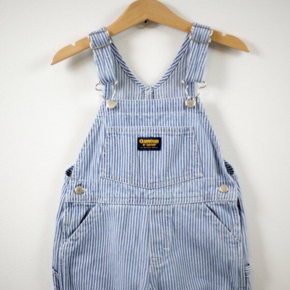 Vintage Oshkosh Overall Dungarees in Engineer Stripe by udaskids