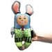 bunny rabbit painted folk art doll