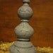 Salvage-style wood finial blue no.2