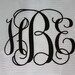 3 Initial interlocking vinyl monogram decal - 5" - Car decal