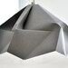 FOR Dugan / Snowflake: Origami Paper Lamp Shade / Lantern - Grey