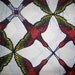 FAT QUARTER Red and Yellow Bird design on cream background african wax print fabric - good quality
