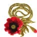 Felted belt / Belt Red poppy / brooch / Felt Flower Necklace / waistband / flower / red / poppy / gift under 40 / Ready to ship