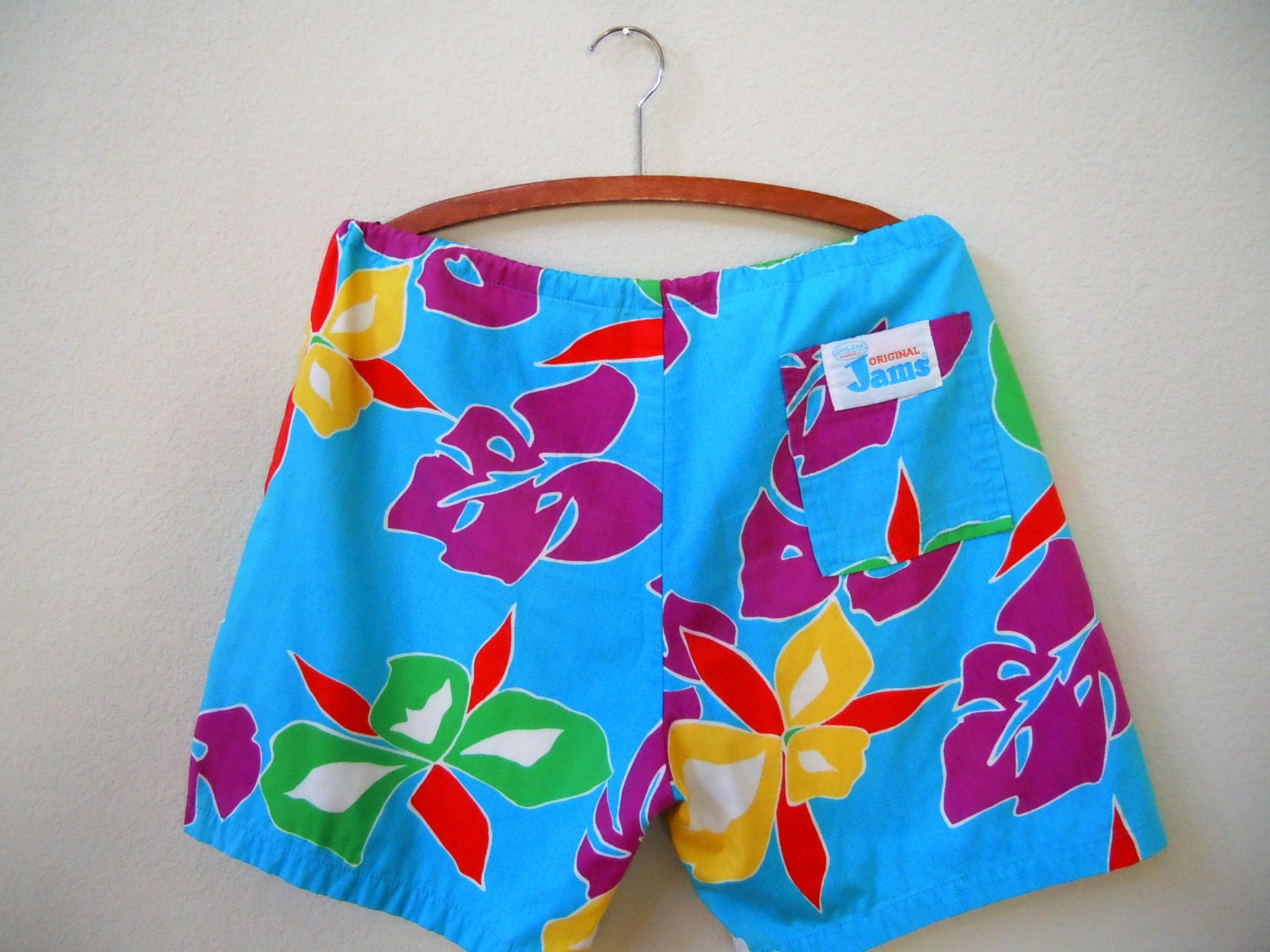 Vintage 80s Surf Line Hawaii Original Jams Board Shorts