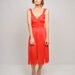 Vintage 60's Red Dress with Lace Waist Detail