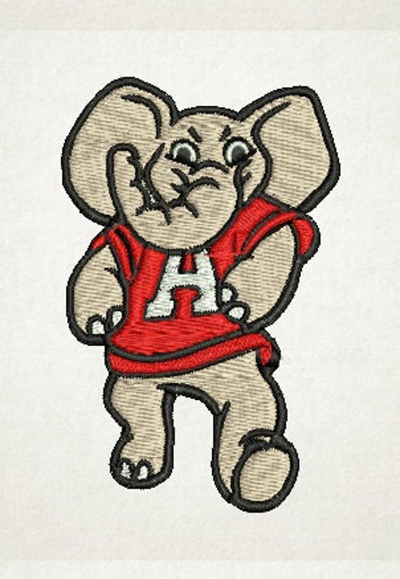 Alabama Embroidery Design Big AL Alabama Elephant Elephant