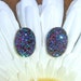 Druzy Earrings, Drusy Earrings, Rainbow Druzy Earrings, Sparkly Titanium Druzy Quartz Earrings, Rainbow Drusy Jewelry