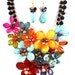 Multi Color Flower Necklace
