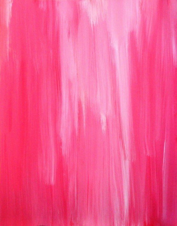 Acrylic Abstract Art Painting Pink Modern Contemporary