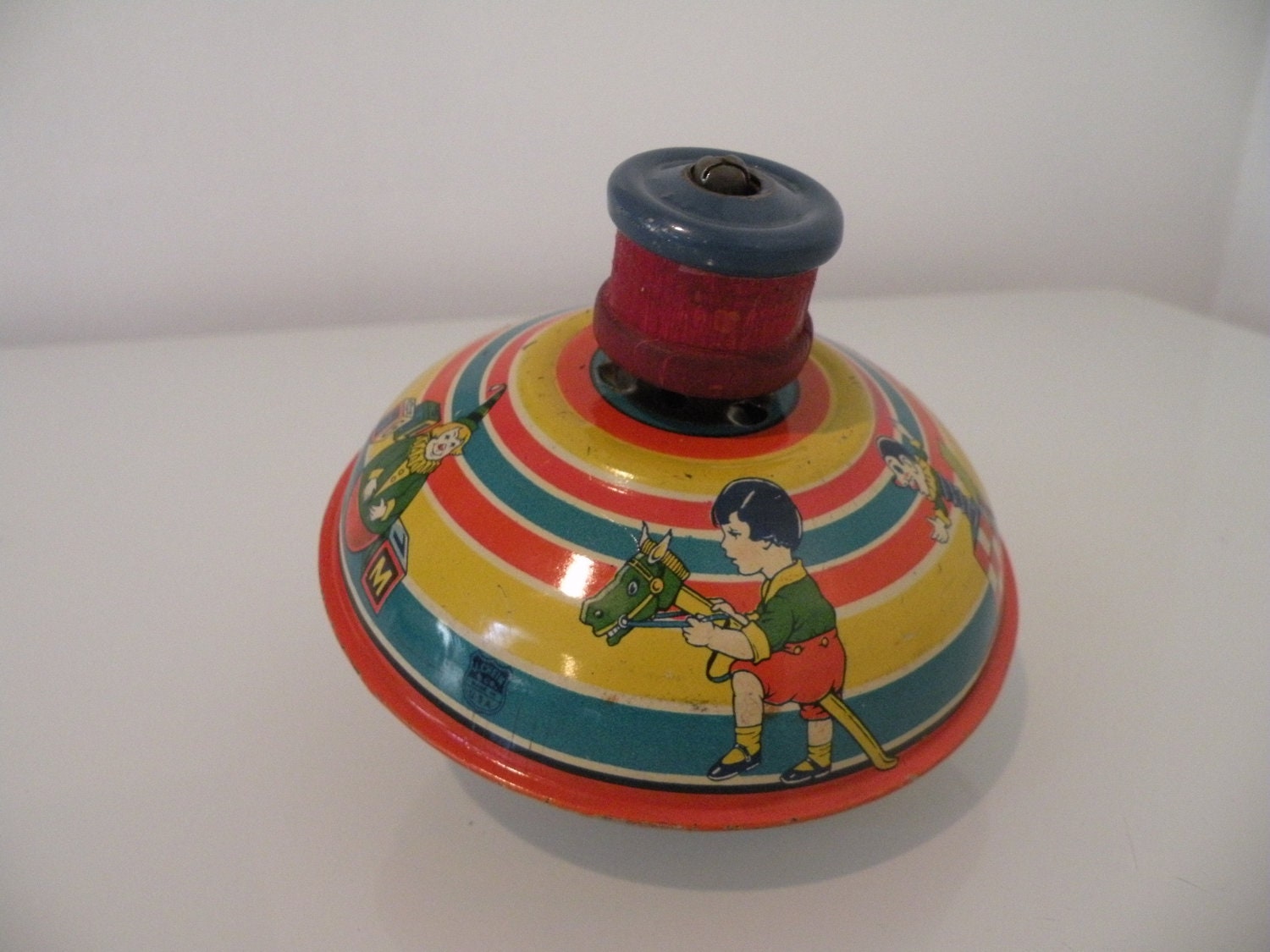 Vintage J Chein & Co Tin Spinning Toy Top