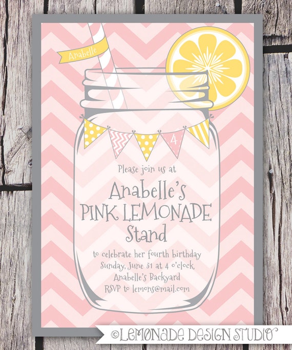 Pink Lemonade Invitations 10