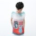 Funny thought- neon red, white, mint green and soft chiffon top