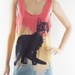 Cat Cute (Size M) Art Design Cat T-shirt Tank Tops Dyed Fabrics Tunic Screen Print Size M