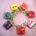 Polymer Clay Fruit Cube Charms Bracelet