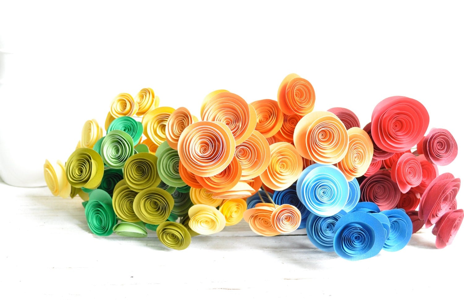 Colorful Paper Flowers bouquet Bouquet of Paper Flowers set