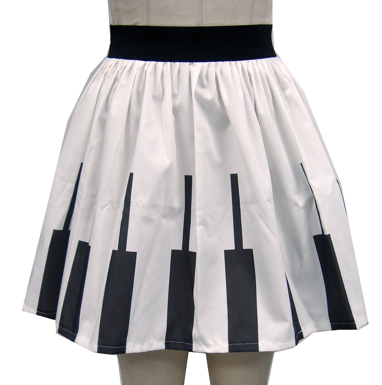 Abstract Piano Keys Full Skirt