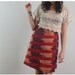 ETHNIC MINI Wrap Skirt - Woven Chevron - SALE - xs to med
