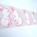 Velour appliques Iron on pink Bunny Appliques, patches - made by Timberline Design Simply Soft