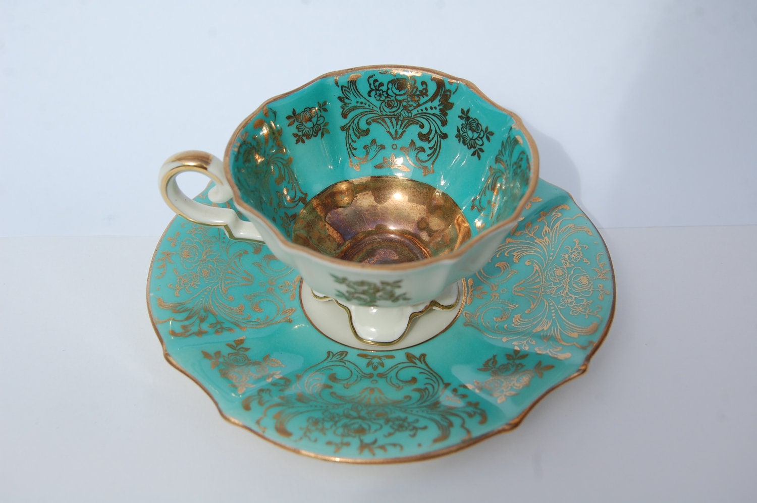 VINTAGE Tea Cup Alka Bavarian Echt Gold by REDceramicsandWeaves