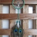 Green Suede Dream Catcher with Green Peacock Eye Feathers
