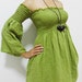 Women Blouse / Women Top /Sexy....Lady Green cotton shirt (Free Shipping)
