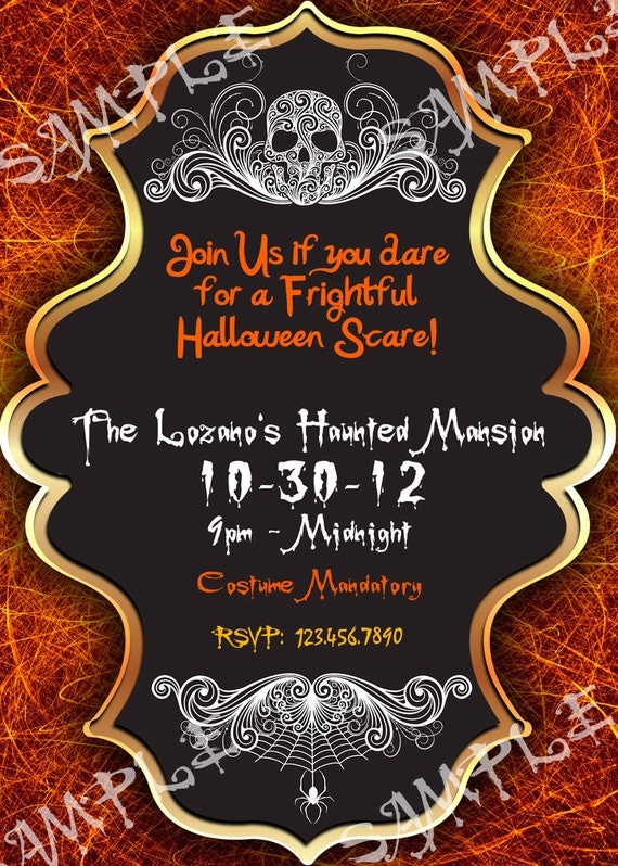 invitation adults wording ideas halloween Halloween Halloween Party   Adult  Invitation Halloween Invitation