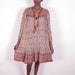 Vintage Hippie India Gauze Gypsy Hippie Metallic Gold Thread Sheer Cotton Bohemian Dress