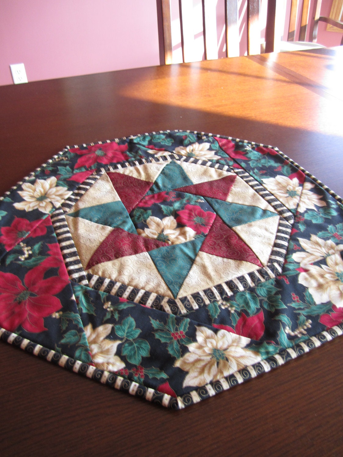 Christmas Quilted Table Centerpiece