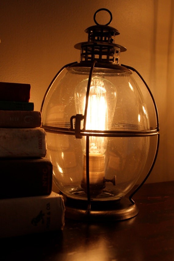 Edison Lamp Vintage lantern table lamp rustic industrial