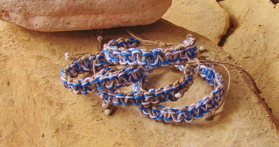 Friends of Israel Friendship Bracelet, Macreme Hemp