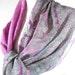 Pink Silk Scarf, Silk Sari Scarf, Gray Silk Scarf, Indian Scarf, Women Accessories Scarves