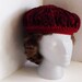 Raspberry Beret Hand Crocheted Variegated Sunburst Design